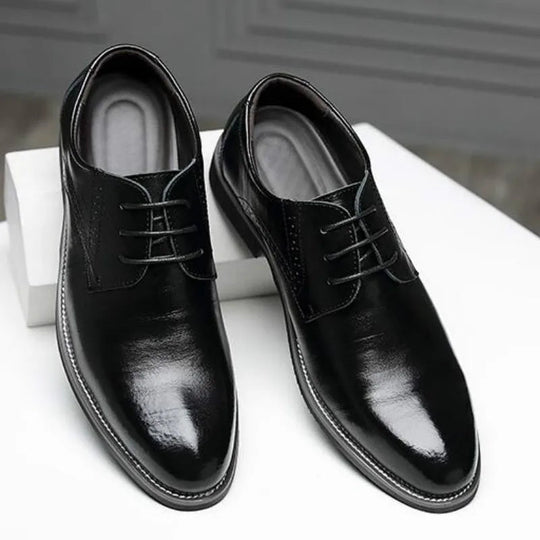 Milo - Men's Oxford Shoes Polished Leather Classic Design, Versatile and Durable 7