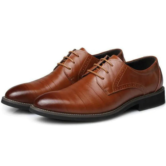Milo - Men's Oxford Shoes Polished Leather Classic Design, Versatile and Durable 8
