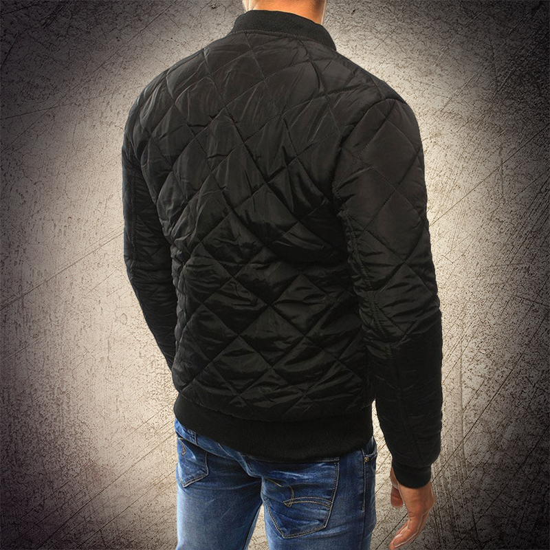 Milo - Men's Quilted Bomber Jacket Casual Polyester Winter Outerwear 2