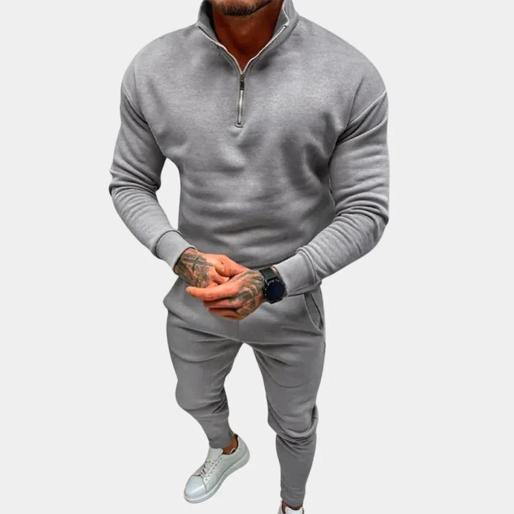 Milo - Men's Slim-Fit Jogging Suit Lightweight Cotton Blend, Casual Activewear 1