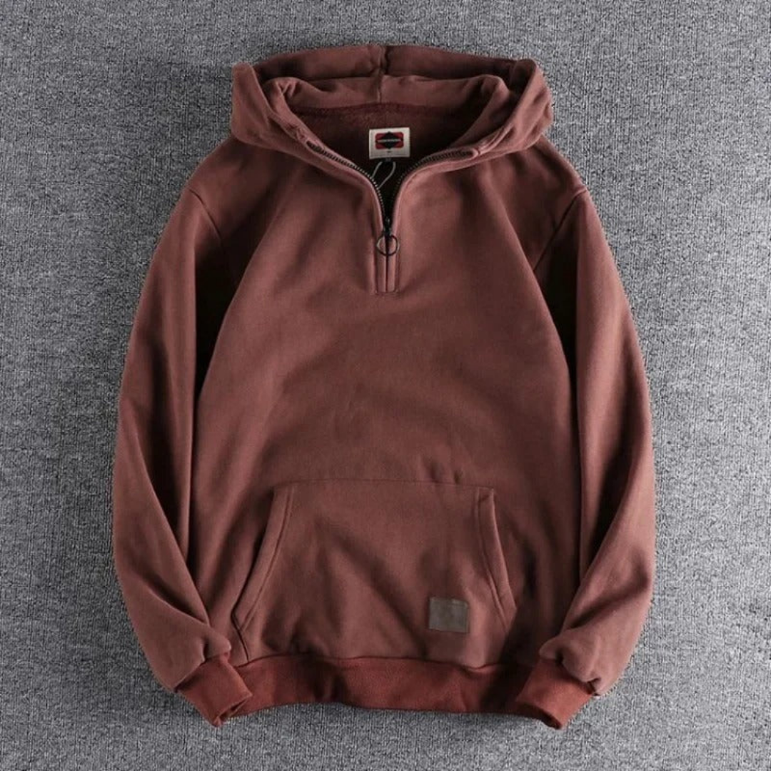 Milo - Men's Winter Hoodie Half-Zip Long Sleeve Warmth 0