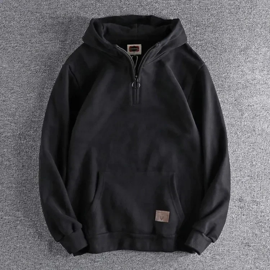 Milo - Men's Winter Hoodie Half-Zip Long Sleeve Warmth 1