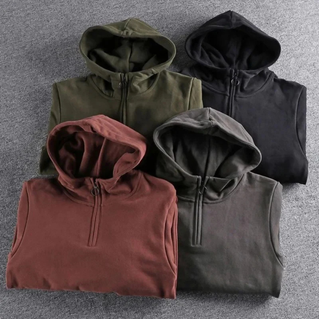 Milo - Men's Winter Hoodie Half-Zip Long Sleeve Warmth 4