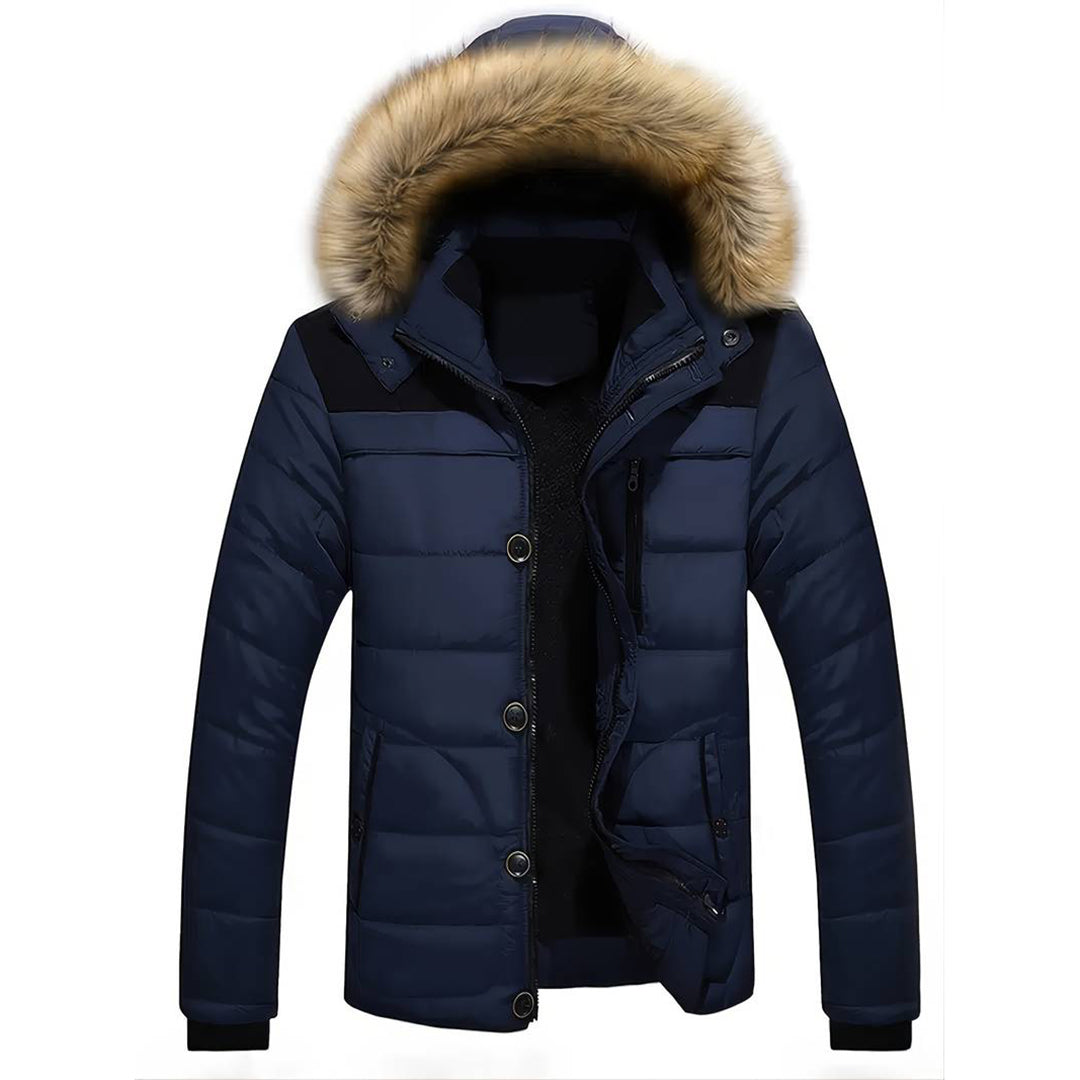 Jim | Stylish Men's Parka with Removable Hood and Warmth