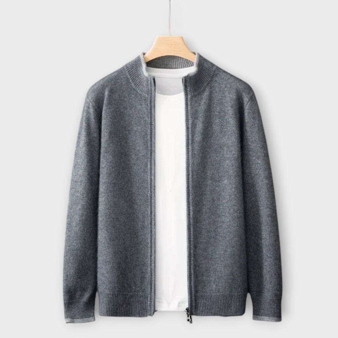 Laurence | Klassische Herren Zip-Up Strickjacke für Stil und Komfort