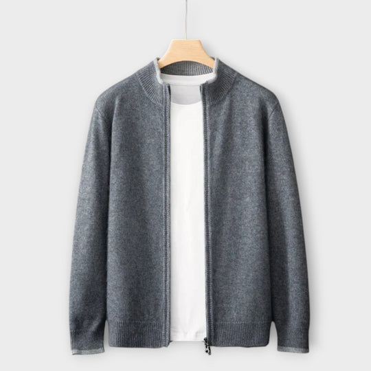Laurence | Klassische Herren Zip-Up Strickjacke für Stil und Komfort