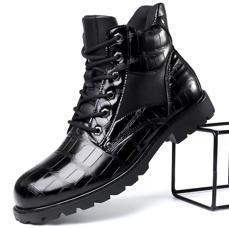 Rendell | Stylish Croc Leather Boots for Comfort and Durability