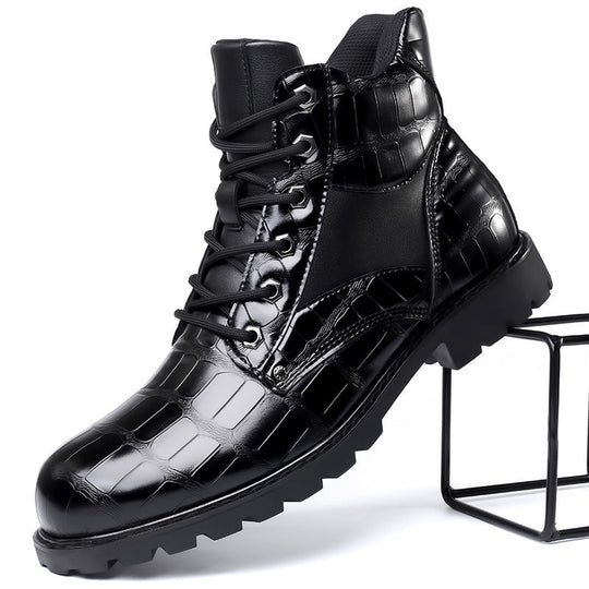 Rendell | Stylish Croc Leather Boots for Comfort and Durability
