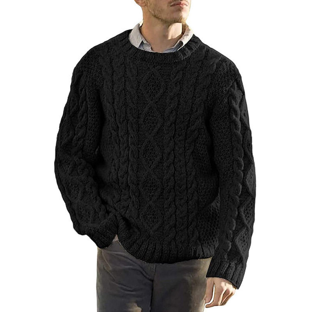 Oscar - Men's Oversized Cable Knit Sweater Wool Blend 0