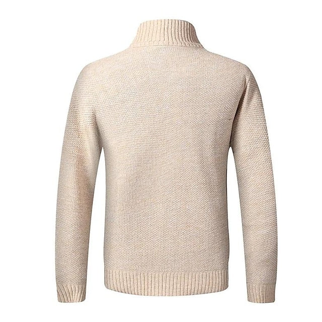 Tom Polo | Cozy Knitted Zipped Sweater for Stylish Comfort