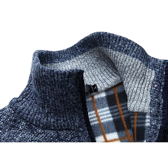 Tom Polo | Cozy Knitted Zipped Sweater for Stylish Comfort