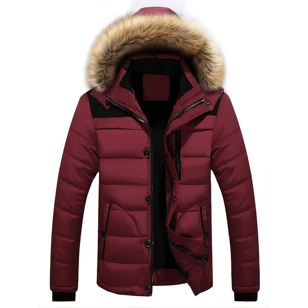 Jim | Stylish Men's Parka with Removable Hood and Warmth