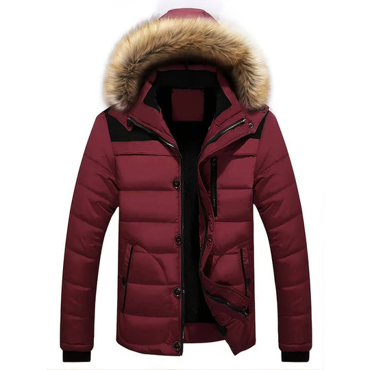 Jim | Stylish Men's Parka with Removable Hood and Warmth
