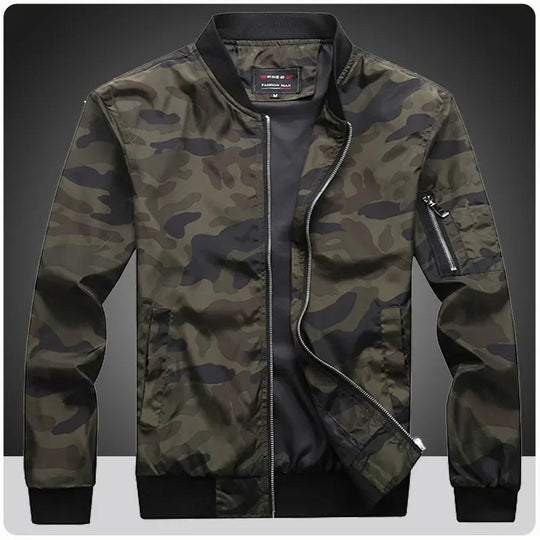 Rider - Men's Bomber Jacket Military Camouflage Casual Streetwear 0