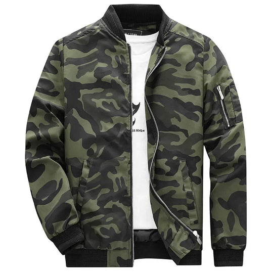 Rider - Men's Bomber Jacket Military Camouflage Casual Streetwear 2