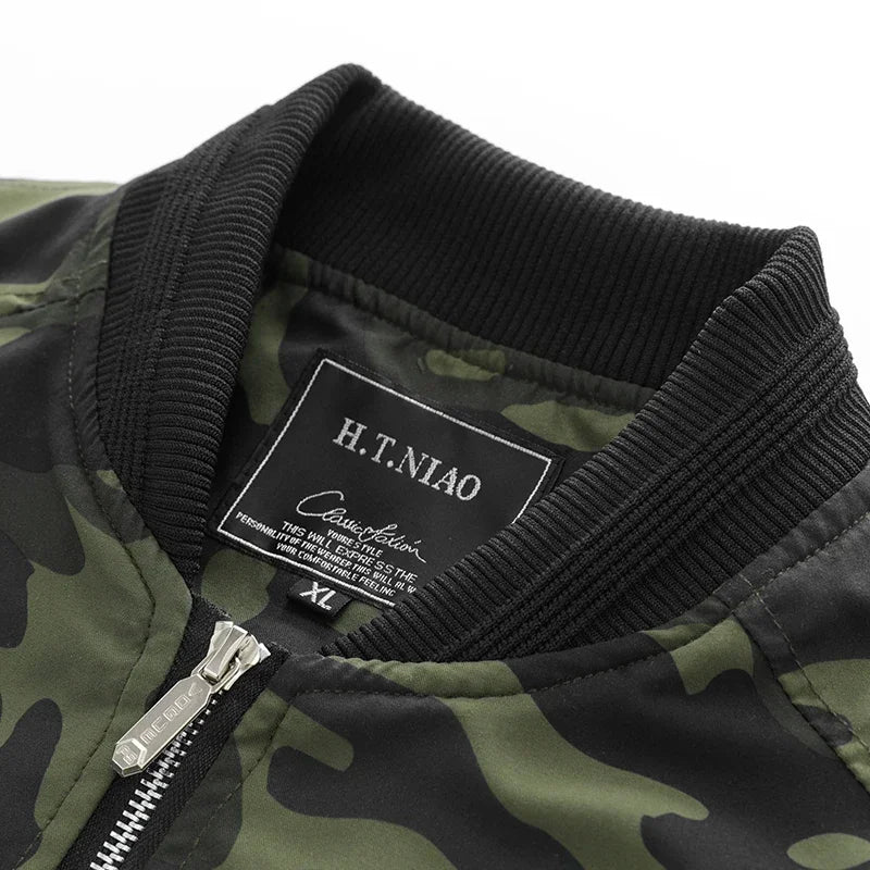 Rider - Men's Bomber Jacket Military Camouflage Casual Streetwear 5