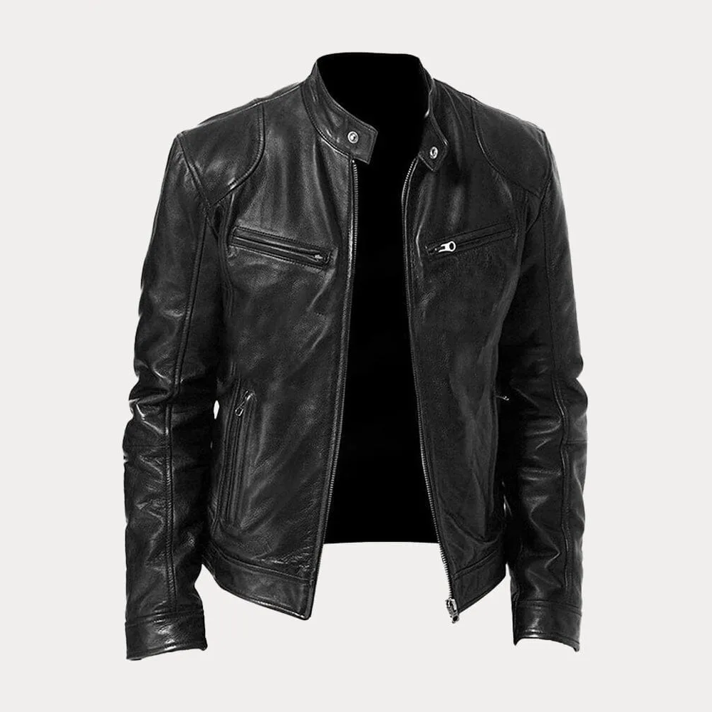 Riley - Men's Leather Jacket Classic Design Durable Material 0