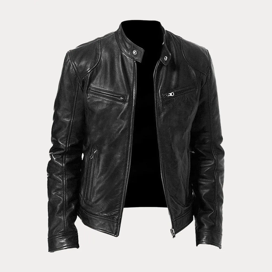 Riley - Men's Leather Jacket Classic Design Durable Material 0