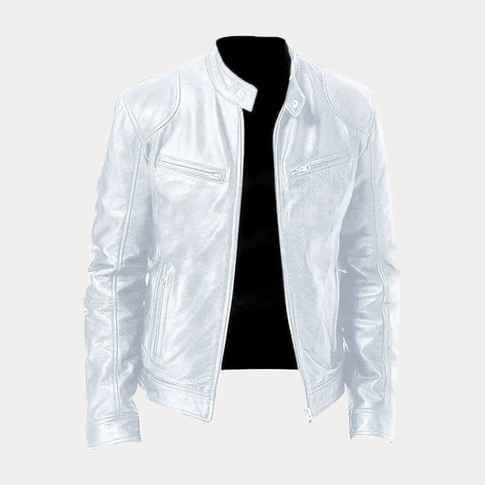 Riley - Men's Leather Jacket Classic Design Durable Material 12