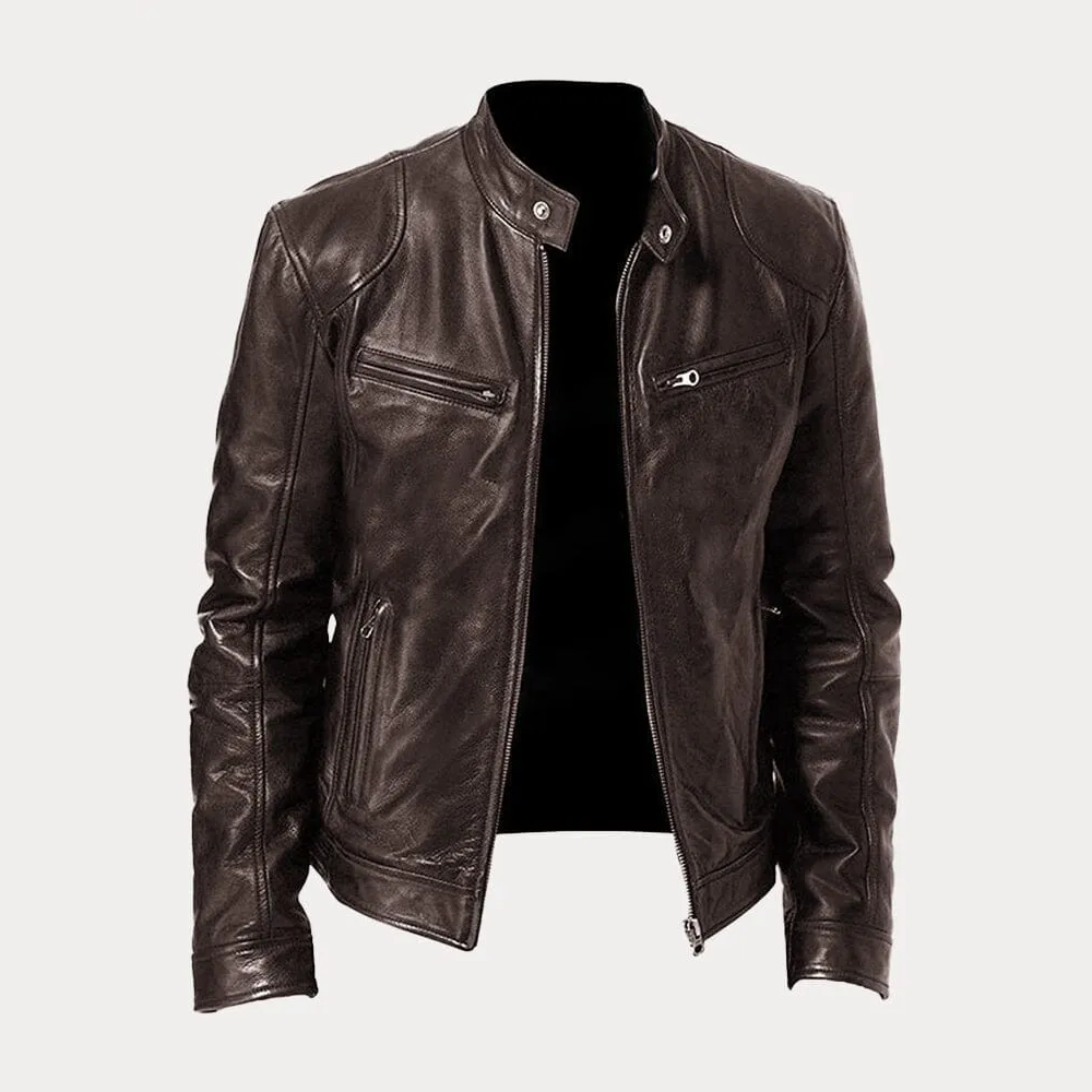 Riley - Men's Leather Jacket Classic Design Durable Material 2