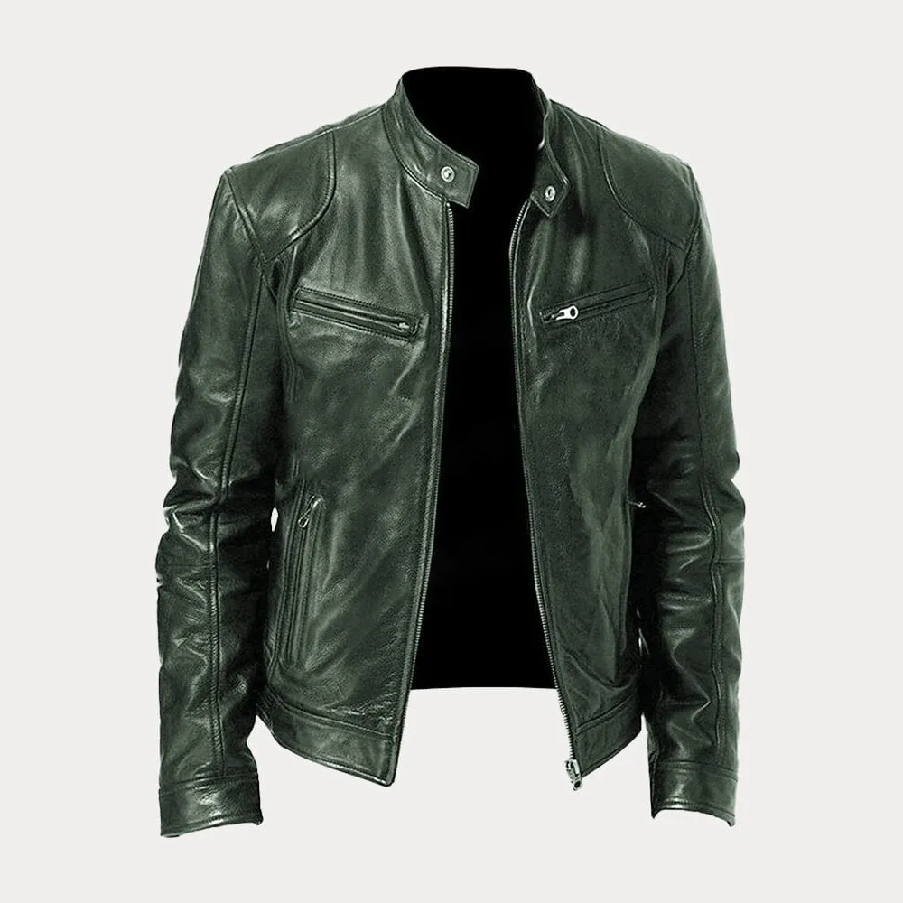 Riley - Men's Leather Jacket Classic Design Durable Material 4