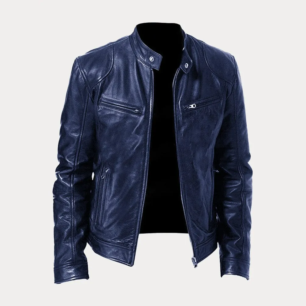 Riley - Men's Leather Jacket Classic Design Durable Material 6