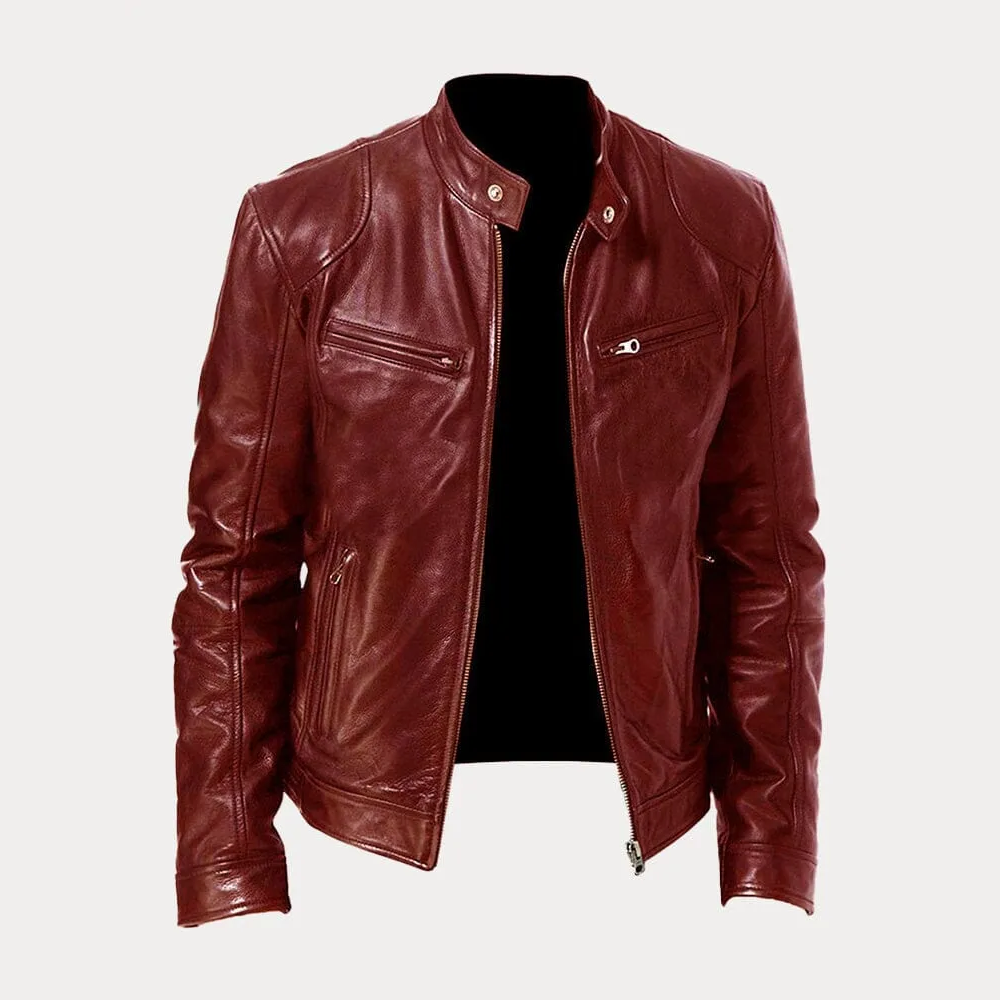 Riley - Men's Leather Jacket Classic Design Durable Material 8