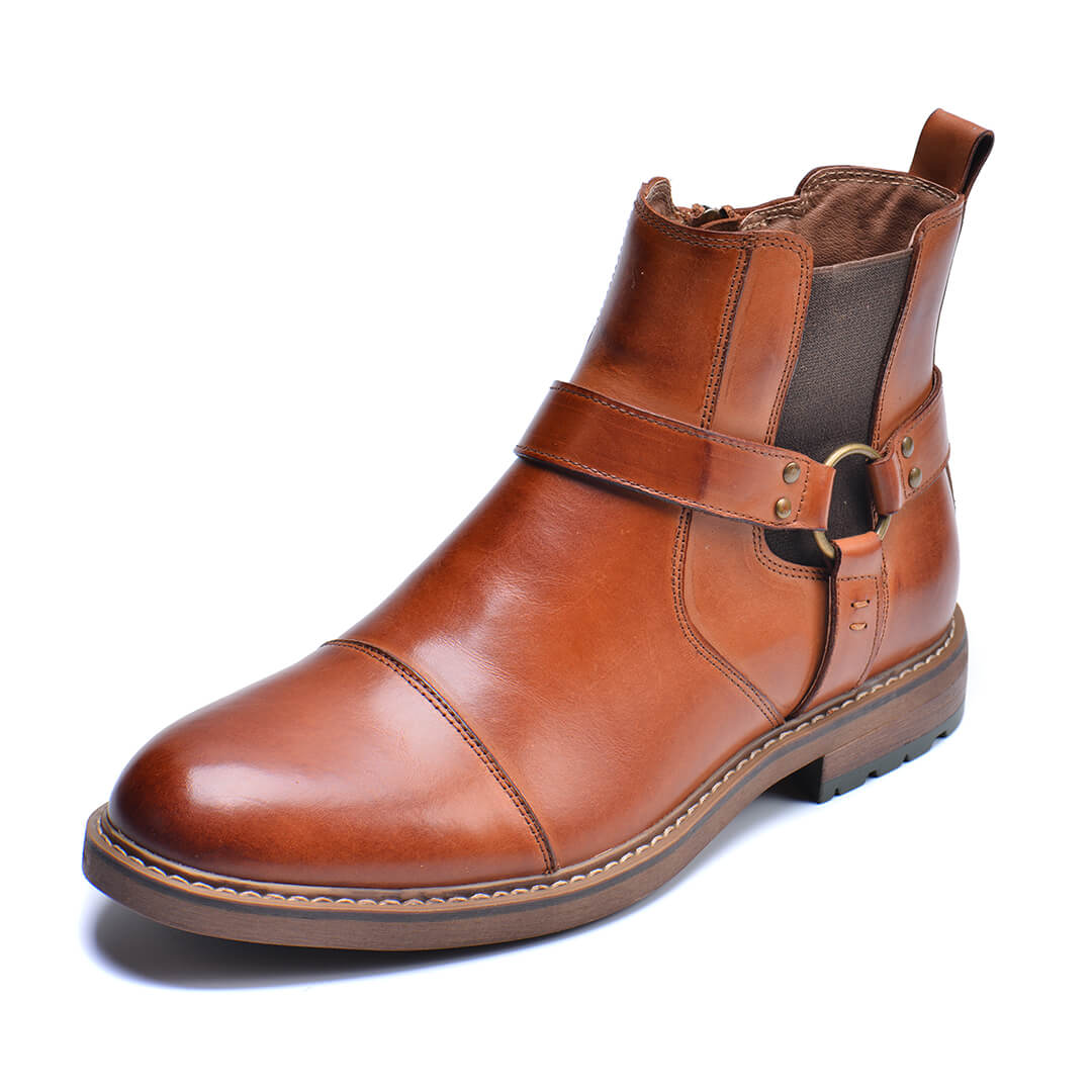 Ryder - Men's Leather Boots Vintage Moto-Inspired Design 5