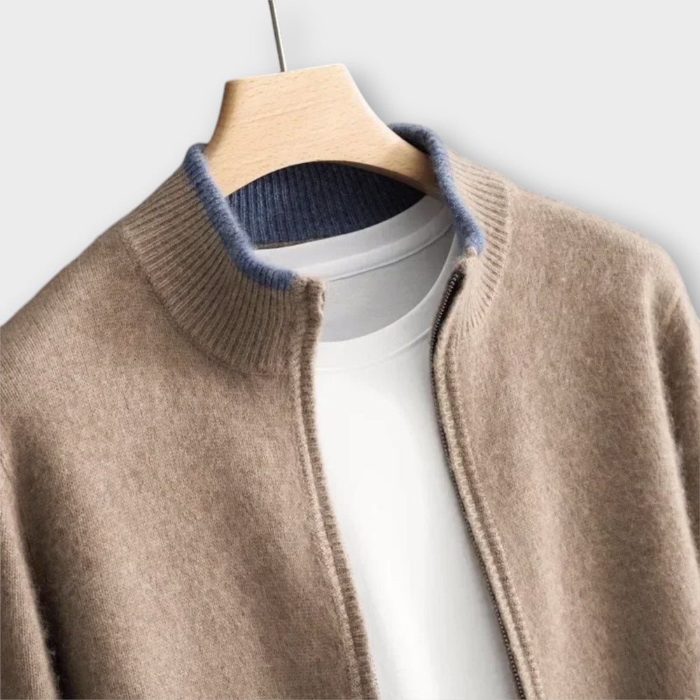 Laurence | Classic Men's Zip-Up Cardigan for Style and Comfort