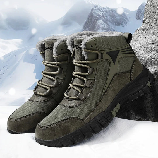 Allen | Comfortable Wide Winter Leather Boots for Men