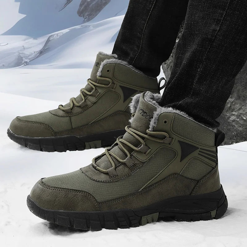 Allen | Comfortable Wide Winter Leather Boots for Men