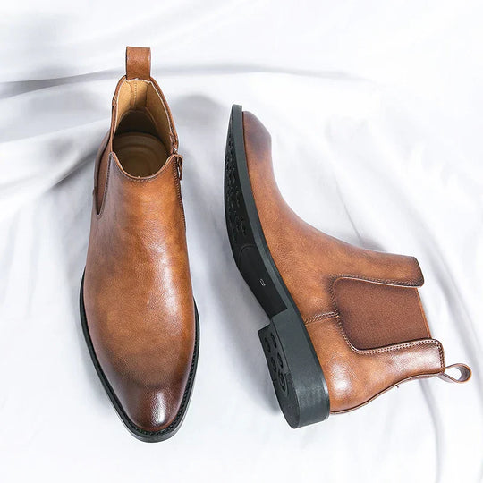Cooper | Stylish Zipped Leather Chelsea Boots for Men