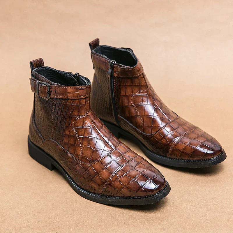 Baron | Stylish Leather Buckle Boots for Men