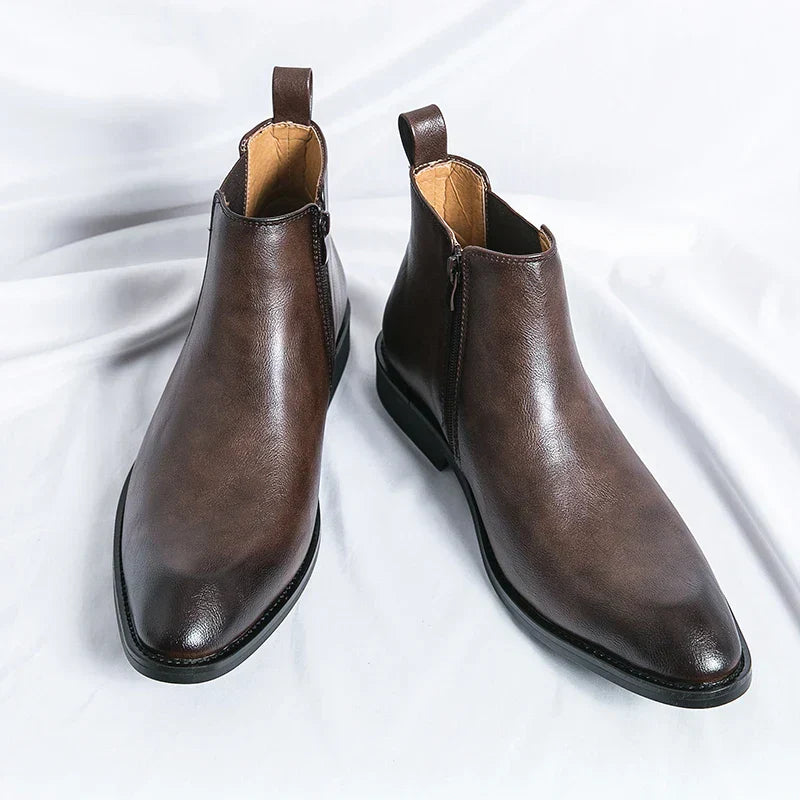 Cooper | Stylish Zipped Leather Chelsea Boots for Men