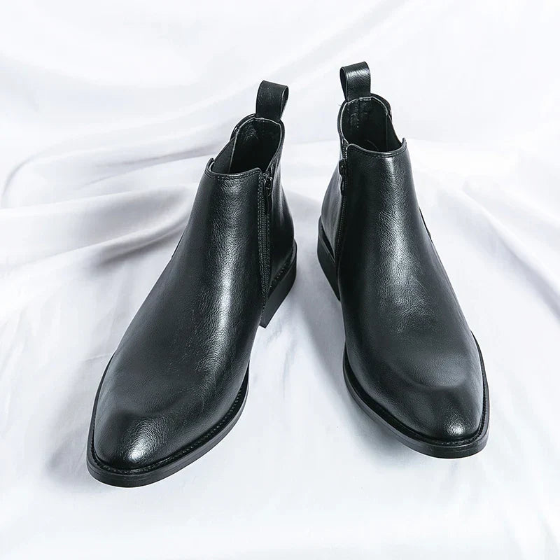 Cooper | Stylish Zipped Leather Chelsea Boots for Men