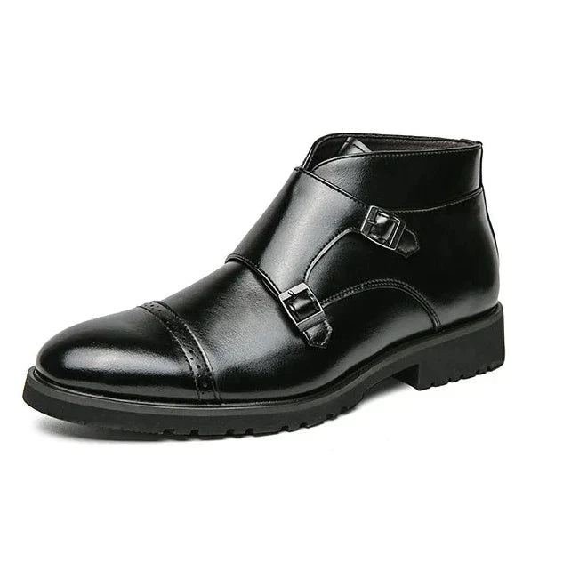 Darell | Stylische Leder-Doppel-Monk-Schnallenstiefel für Komfort und Haltbarkeit