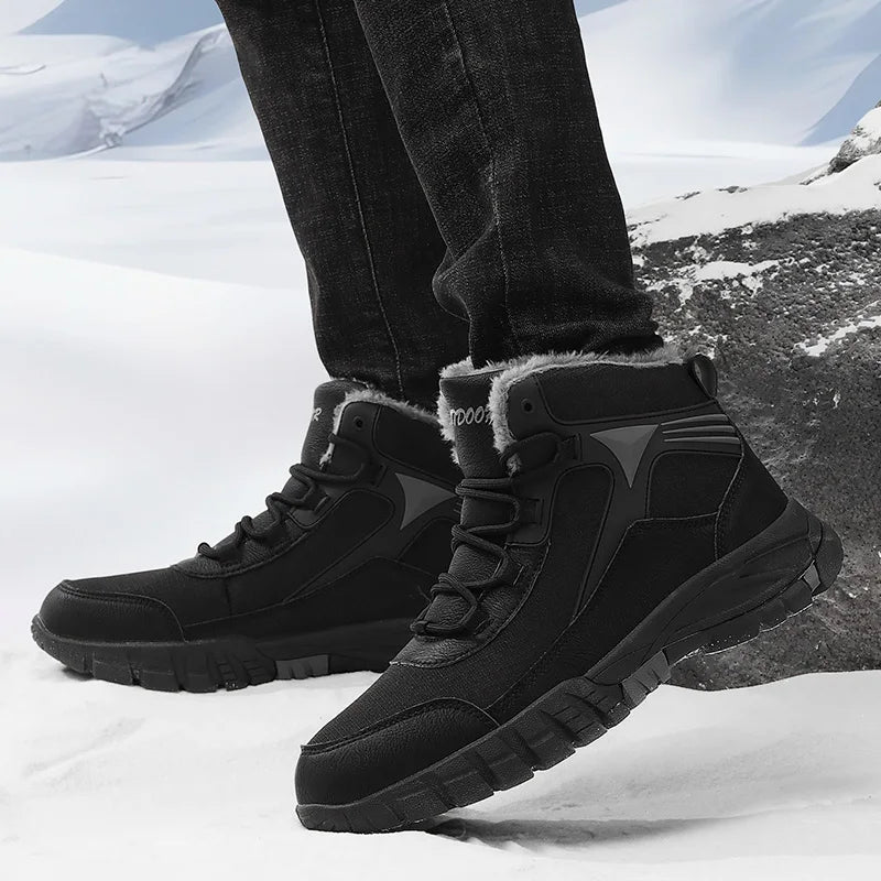 Allen | Comfortable Wide Winter Leather Boots for Men