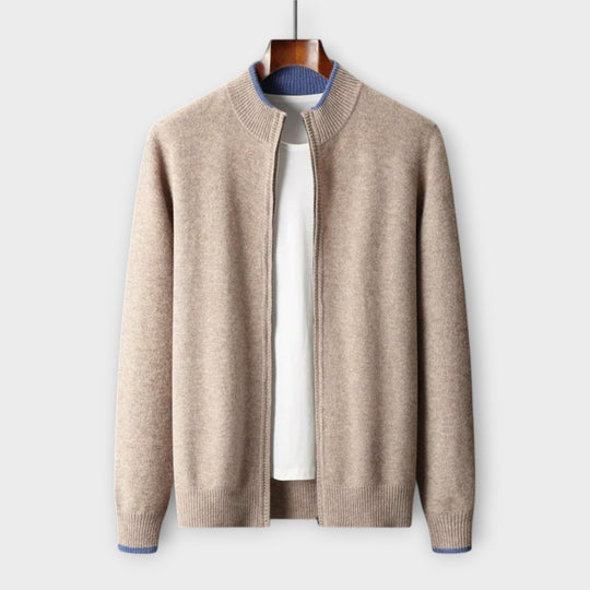 Laurence | Klassische Herren Zip-Up Strickjacke für Stil und Komfort