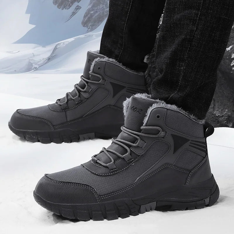 Allen | Comfortable Wide Winter Leather Boots for Men