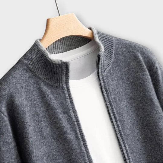 Laurence | Klassische Herren Zip-Up Strickjacke für Stil und Komfort