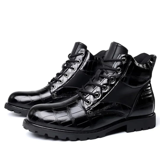 Rendell | Stylish Croc Leather Boots for Comfort and Durability