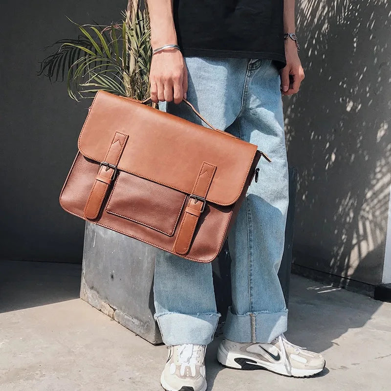 Sören | Stylische Vintage-Leder-Umhängetasche für den täglichen Gebrauch