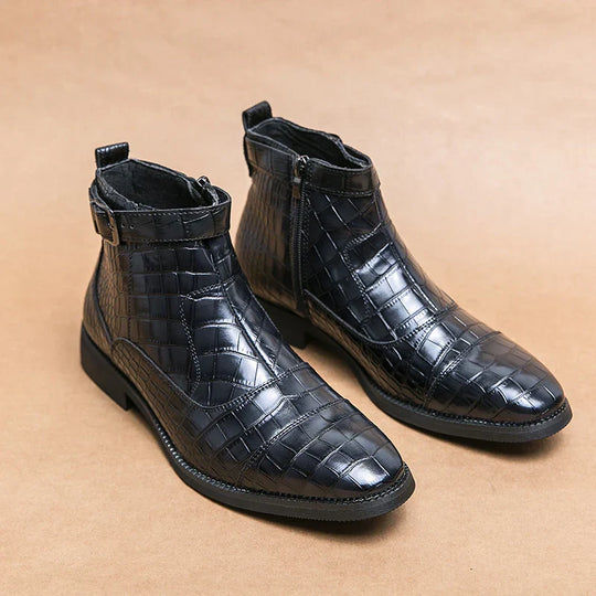 Baron | Stylish Leather Buckle Boots for Men
