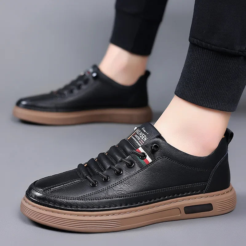 Fabian | Stylische Herren Leder Skateboard Sneaker, langlebiger Komfort