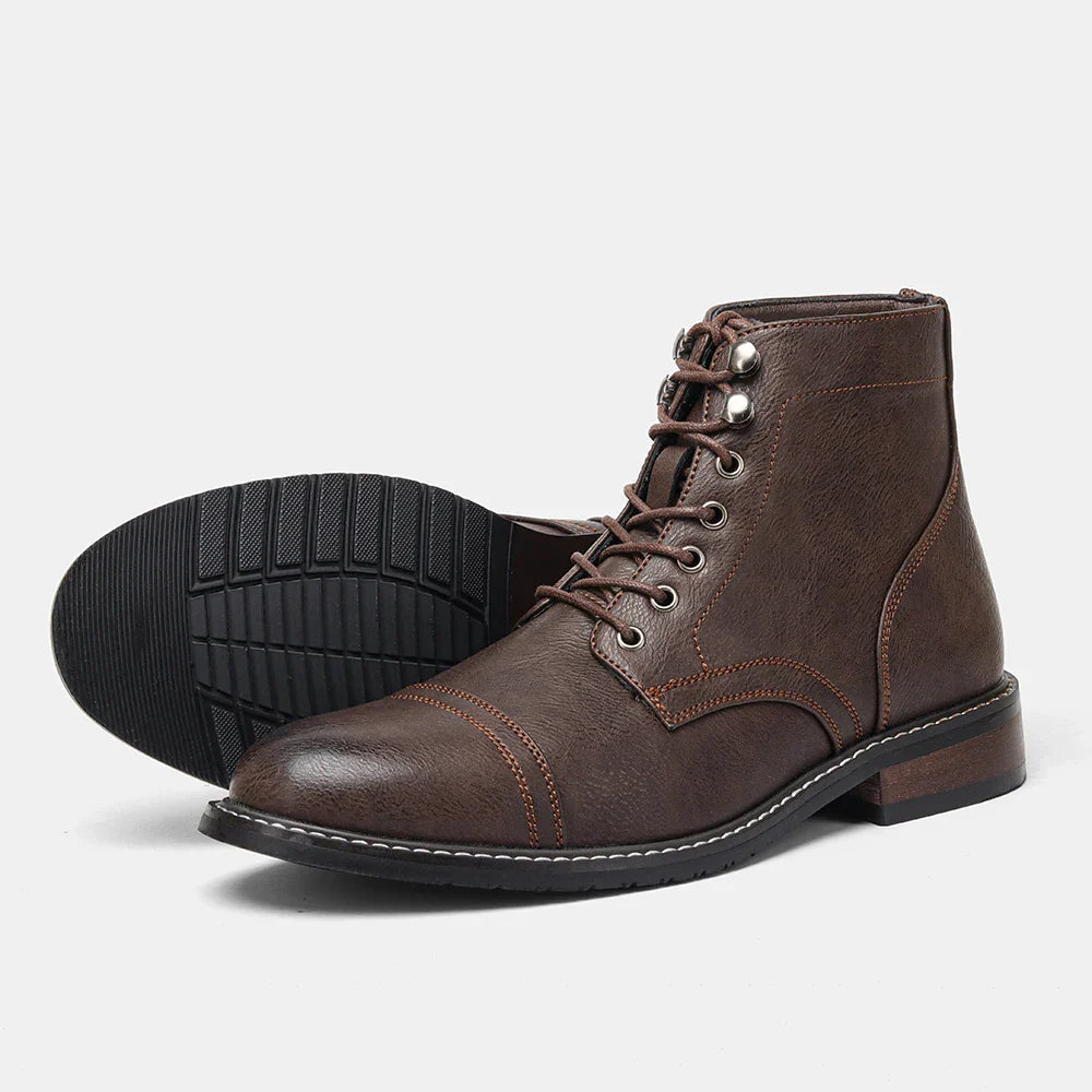 Keith | Classic Cap-Toe Derby Boots for Timeless Style