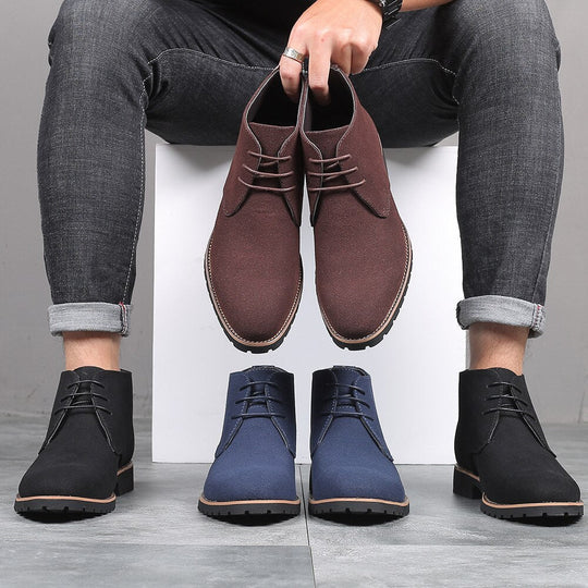 Laurens | Stylish cow suede leather shoes for men