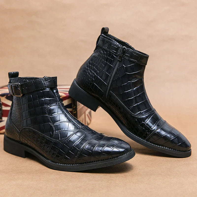 Baron | Stylish Leather Buckle Boots for Men