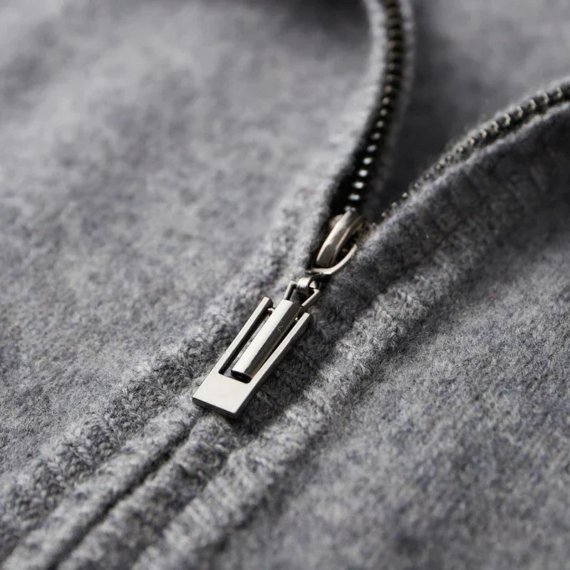 Laurence | Klassische Herren Zip-Up Strickjacke für Stil und Komfort