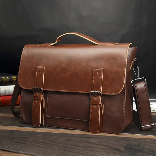 Sören | Stylische Vintage-Leder-Umhängetasche für den täglichen Gebrauch
