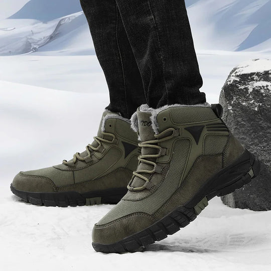 Allen | Comfortable Wide Winter Leather Boots for Men